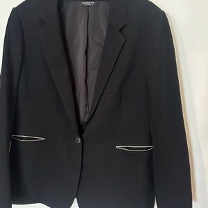 Lafayette 148 New York Black Blazer with Silver Accents